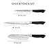 Evizonstyle Chef Knife Set, Set of 3 Super Sharp Knives with Carbon Steel Blades and Airflow Design for Easier Slicing, Dishwasher Safe, Best for Home and Professional Kitchen Use, Eco-Packaging
