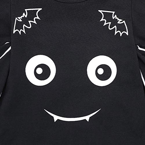 Infant Boys Girls Halloween Bat Wings Romper Tops Hat Cosplay Costume Outfits Set - Thumbnail 5