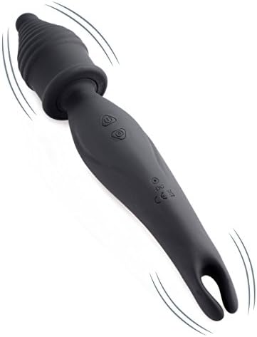 Wand Essentials Dual Diva 2 in 1 Silicone Massager, Black