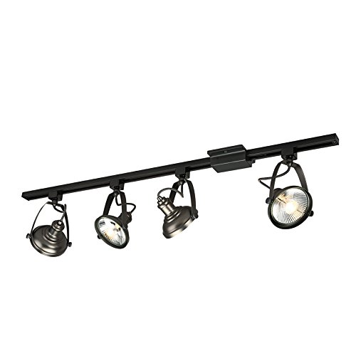 Catalina Lighting 16439-003 4-Light Linear Track Lighting Kit with Dimmable Adjustable Heads and Easy Installation, 42-Inch, Bronze, Bulbs Included