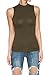 TheMogan Women's Mock Neck Long Sleeve Top Stretch Cotton High Neck Slim Fit T-Shirt