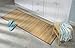 mDesign Water-Resistant Bamboo Floor Mat for Bathroom - Extra Large, Natural