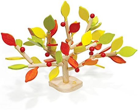 Korean Popping Tree Toys Shapes and Colors Stacking Pegboard - Handcrafted Wooden Toy for Kids- Eco-Friendly