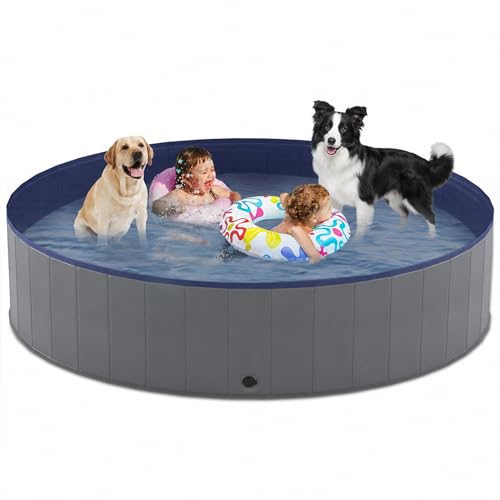 Niubya Foldable Dog Pool Collapsible Plastic Dog