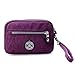 Tiny Chou Dual Layers Zipper Purse Waterproof Nylon Wristlet Bag Clutch Handbag Cell Phone Pouch