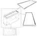 Surface Mount Kit for 2x4 FT LED Troffer Flat Panel Drop Ceiling Light - 2 Pack