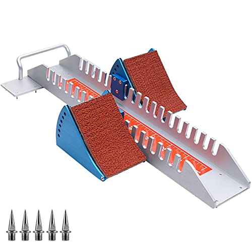 HZG Starting Blocks Track and Field 6 Angle Adjustable Aluminum Track