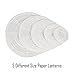 Selizo 25 Packs White Paper Lanterns with Assorted Sizes