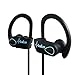 AUDIRE Black Wireless S-396 Bluetooth Headphones with IPX7 Waterproof Technology and Passive Noise Cancellation