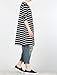 Mordenmiss Women's Daily Pullover Stripes Loose Dresses (L, Style 1-Black)