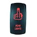 QUNQI STAR 5 pin Laser Backlit Rocker Switch REAR LIGHTS 20A 12V On/off LED Light Toggle Switch (Red) primary