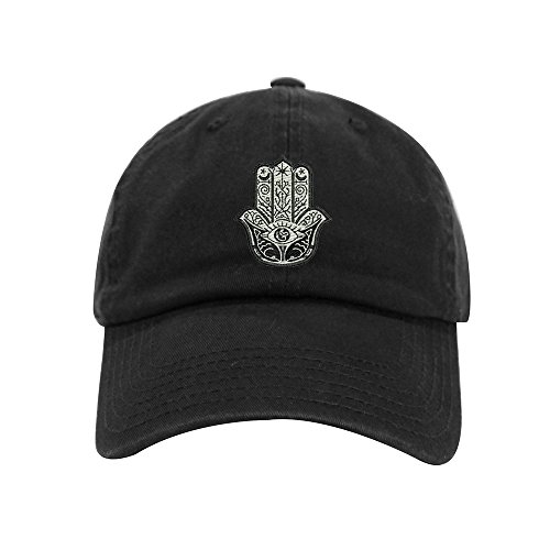 ChoKoLids Hamsa Dad Hat Cotton Baseball Cap Polo Style Low Profile 12 Colors (Black)
