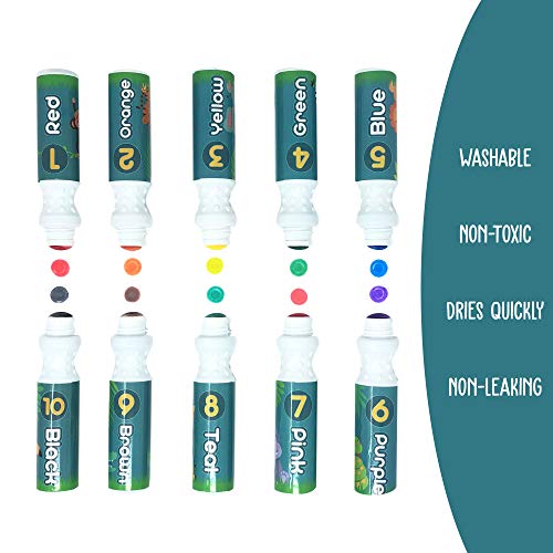 Wee Creators Dot Markers for Kids 10 Colors / 2 Activity Books / 50