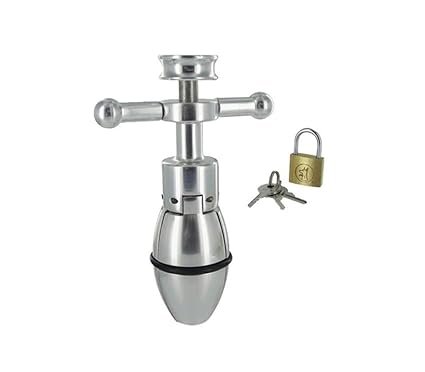Edelstahl Deluxe Asslock Ass Lock Plug XL Anal Bombe Buttplug Hook 800 Gramm- The Ultimate Ass Lock Deluxe Version 40Mm - 60M