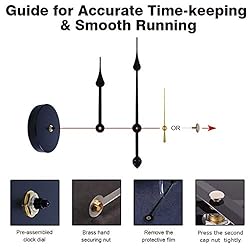 EMOON 2 Pair Hands 3D Clock Movement DIY Large Wall