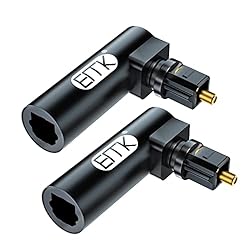 Optical Audio Adapter, EMK [2-PCS] 90 Degree Fiber