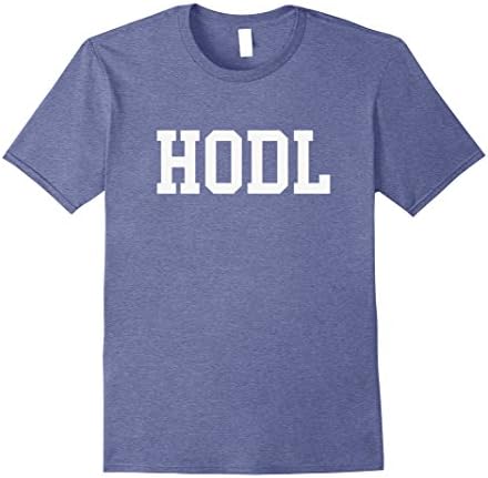 Mens Hodl Bitcoin Holding Shirt Medium Heather Blue