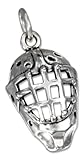 Sterling Silver Hockey Goalie Mask Charm