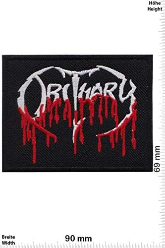 Obituary - Blood Death-Metal-Band Embroidered Patch Iron on Applique Souvenir Accessory