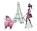 Creative Converting 265584 3 Piece Party in Paris Centerpiece Set, Pink/Black primary