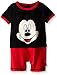 Disney Baby Boys' Mickey Mouse Knit Romper with 3D Ears