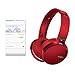 Sony XB950B1 Extra Bass Wireless Headphones with App Control, Red