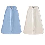 HALO SleepSack Wearable Blankets Micro Fleece - Baby Blue & Cream, 2-Pack, X-Large