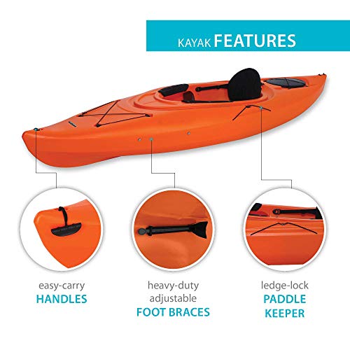 Emotion Guster SitInside Kayak, Orange, 10' Pricepulse