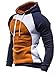 MOONCOLOUR Men's Novelty Color Block Pullover Hoodies Outwear