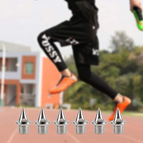 120 Pcs 1/4" Length Pyramid Shoes Spike Replacements Stainless Steel Spikes, with 2Pcs Spike Wrench,Track and Cross Country Spikes Shoe Replacement Spikes for Sports Short Running Shoes Silver Color - Thumbnail 6