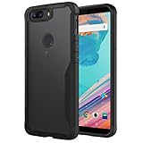 OnePlus 5T Case, MoKo Clear Slim Fit Lightweight Shockproof Armor Shield, Flexible TPU Bumper Edge + Rigid PC Back Panel Cover for OnePlus 5T 2017 - Black