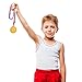 Caydo 3 Pieces Award Medals Olympic Style Winner Medals Gold Silver Bronze with Ribbon