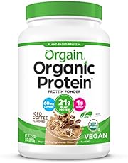 Orgain Organic Plant Based Protein Powder, Vegan, Low Net Carbs, Non Dairy, Gluten Free, No Sugar Added, Soy Free