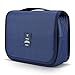 Mossio Hanging Toiletry Bag - Large Cosmetic Makeup Travel Organizer for Men & Women with Sturdy Hook (Dark Blue)