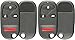 KeylessOption Just the Case Keyless Entry Remote Key Fob Shell, Pack of 2