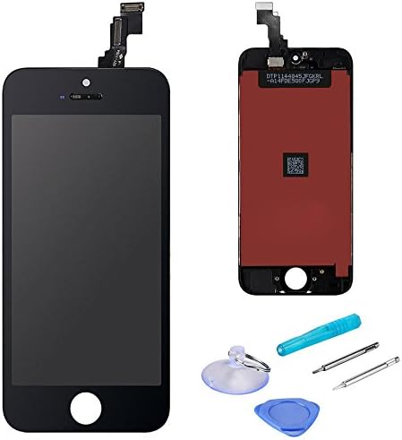 LCD Touch Screen Digitizer Display Replacement Assembly with Repair Tool for iPhone 5S-Black