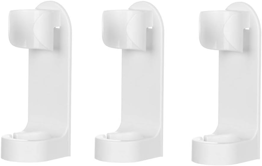Electric Toothbrush Holder ABS Plastic Self AdhesiveWall Mounted Tooth Brush Organizer for Bathroom Shower Room No Drill or Nail Needed Base Stander (3)