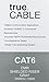 trueCABLE Cat6 Shielded Riser (CMR), 1000ft, Gray, 23AWG Solid Bare Copper, 550MHz, PoE++ (4PPoE), ETL Listed, Overall Aluminum Foil Shield (F/UTP), Bulk Ethernet Cable