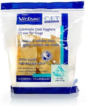 Virbac Corp C.E.T. Enzymatic Oral Hygiene Chews for Dogs 30 Chews (Petite Dogs up to 10lbs) Treats & Chews