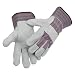 Leather Work Gloves 10.5" Size L Split Leather Design Heavy Duty Industrial Safety Gloves Fits Both Men & Women All-Season Perfect for Mechanics, Welding, Gardening, Driving, and More (1, L)