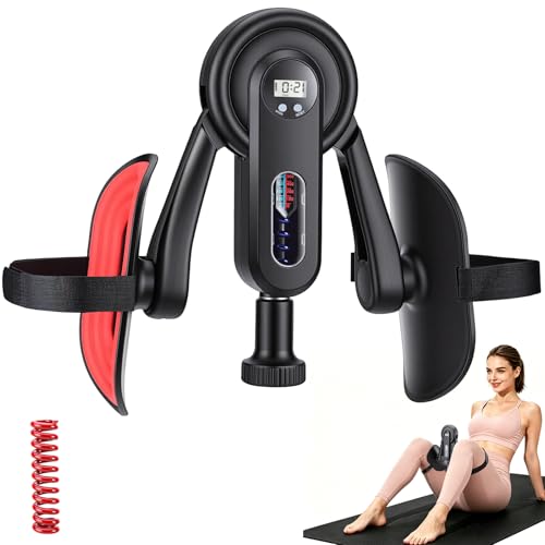 Ejercitador Muslos y Suelo Pélvico Kegel para Mujer y Hombre, Pantalla Led, Resistencia 0–61Kg, Glúteos e Interior Piernas, Gimnasio En Casa, 360° Training Thigh Master