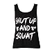 Boomboom Women Workout Gym Clothes Yoga Fitness Tank Shirts Vest (S, Black)