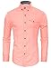 TAM WARE Mens Inner Plaid Oxford Cotton Button Down Dress Shirts TWNEL565S-319S-PINK-US S