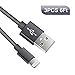 AOSTA iPhone Charger iPhone Cable 3Pack 6Ft/2M Nylon Braided Sync & Charging Cord Compatible with iPhone 8 8 Plus 7 7 Plus 6S Plus 6 Plus SE 5S 5C 5, iPad 2 3 4 Mini Air Pro, iPod-Grey