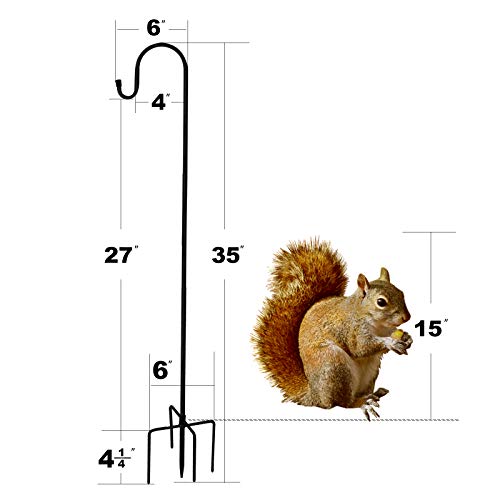Shepherd-Hooks for Bird-Feeder Lantern Plant-Hook Garden-Stake - 35 Inch 4 Pack Plant Stand Hanger for Outdoor Flower Basket, Bird Feeder Hanger Weddings Garden Patio Lawn Decor