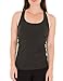 Caramel Cantina 3 Pack Cotton Racerback Tanktop (Large, Black/White/Charcoal)