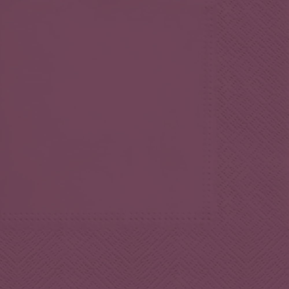 3-Ply Decorative Tissue Paper Napkins Serviettes for Decoupage Lunch 33cm x 33cm - Pack of 20 (Light Aubergine)