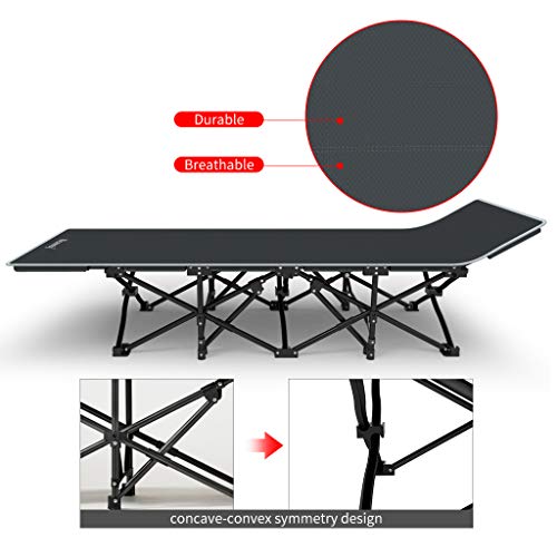 Niceway Oxford Portable Folding Bed Camping Cot with Storage Bag,Weight Capacity to 300lbs