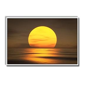 Framed Canvas Home Artwork Decoration Beautiful Sunrise Canvas Wall Art for Living Room, Bedroom - 16x24 inches