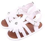 Voberry® Baby Infant Girls Flower Shoes Summer Crib Sandals (12~18 Month, White )